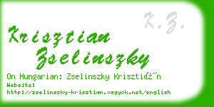 krisztian zselinszky business card